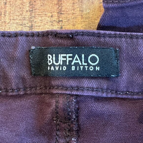 Buffalo David Bitton Purple Burgundy Stretch Skinny Jeans Size 4/27 - Picture 5 of 7